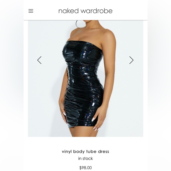 naked wardrobe Dresses & Skirts - Naked Wardrobe Vinyl tube dress